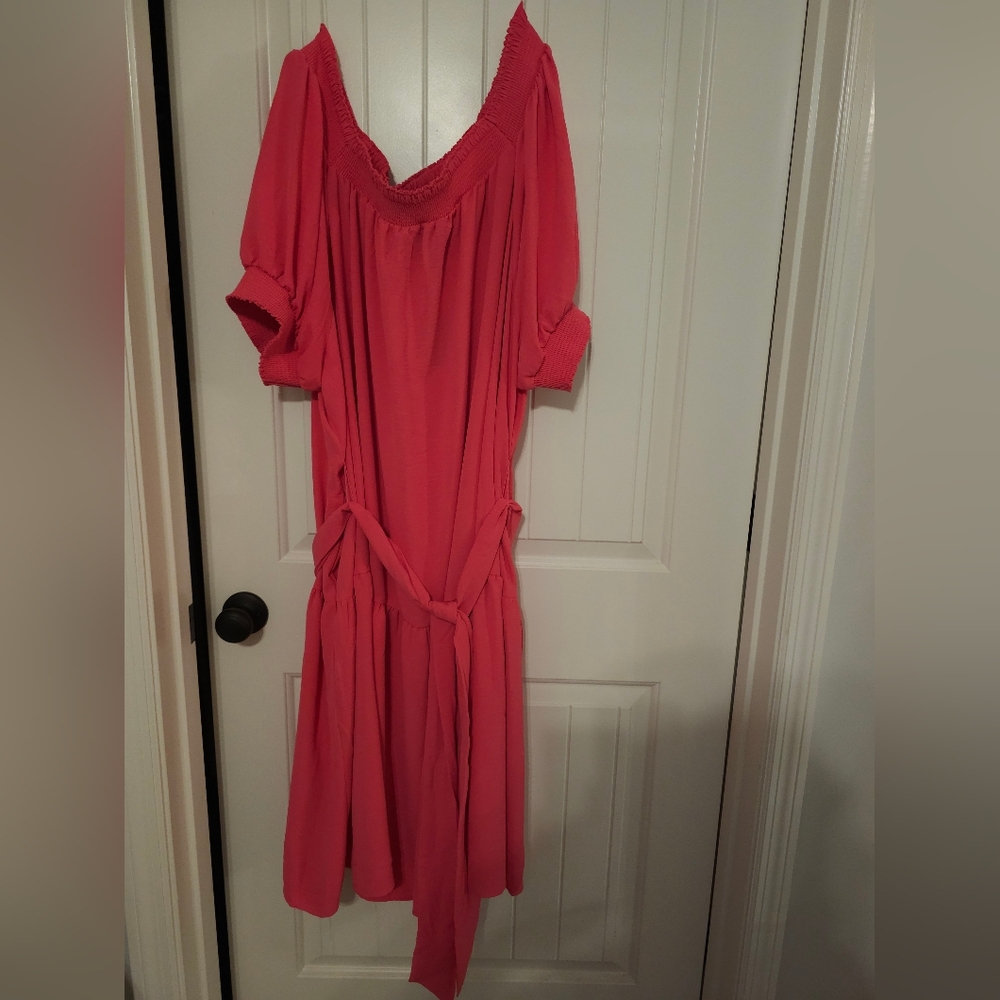 Ashley Stewart flowy pink dress- size 30/32